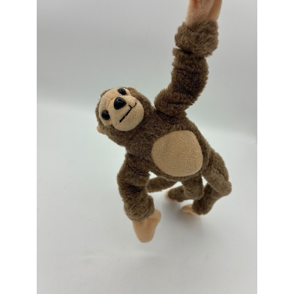 Brown Hanging Monkey Plush 12" Stuffed Animal Toy Cute Soft Jungle Animal Gift
